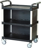 JB-3C3, 3 tiers Larger Cabinet Service carts,Black - JaboeEuip 3 tiers Shelving Office Rolling Utility cart Service cart Rolling cart
