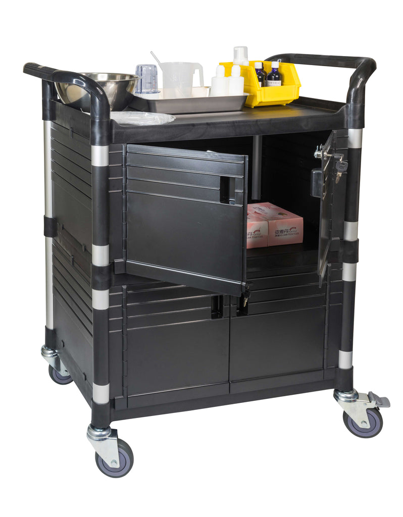 Lockable Cabinet Medical cart with 2 lockable doors 35.43 x 19.7 (US