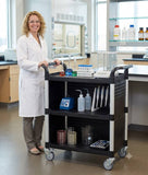 JB-3C3, 3 tiers Larger Cabinet Service carts,Black