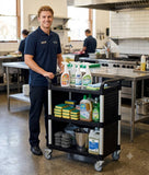 JB-3C3, 3 tiers Larger Cabinet Service carts,Black