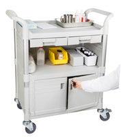Lockable Medical cart with Lockable door and drawers, 606 lbs/275 KG (ship to Canada) CAD price
