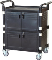 Lockable Cabinet Medical cart with 2 lockable doors 35.43 x 19.7"  (US stock)