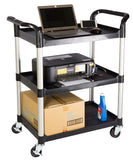 3 tiers Shelving Office Rolling Utility cart, Service cart, Rolling cart, 330 lbs load - JaboeEuip 3 tiers Shelving Office Rolling Utility cart Service cart Rolling cart