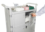 Lockable Cabinet Medical cart with 2 lockable doors 35.43 x 19.7" (US stock)
