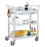 3 tiers Utility Service cart Medical cart with drawers White (Europe stock)