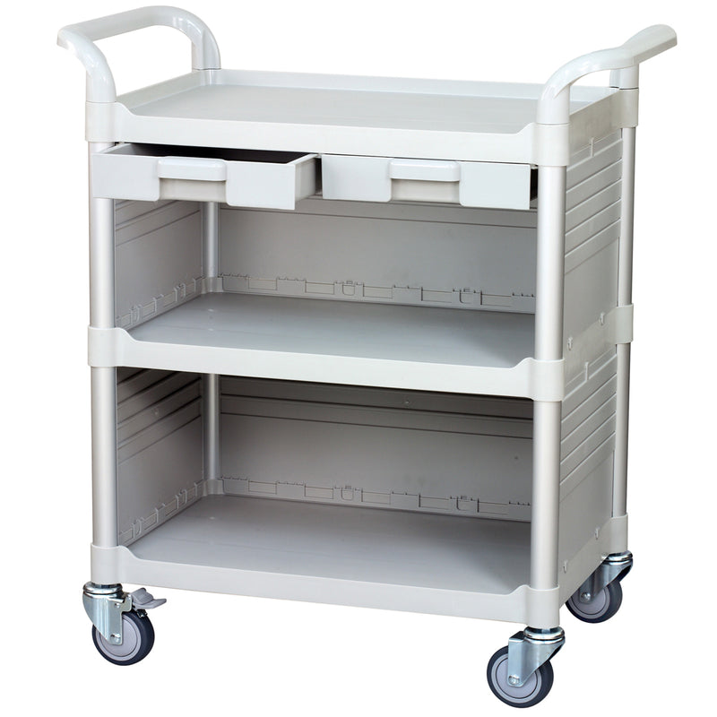 3 tiers Utility Service cart Medical cart with drawers White (Europe s