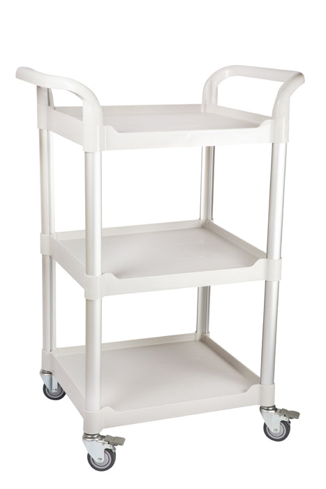 JBGS-300, Smaller 3 tier Utility Cart, off-white - JaboeEuip 3 tiers Shelving Office Rolling Utility cart Service cart Rolling cart